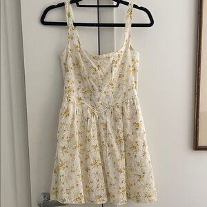 Trixxi Yellow Floral Print Dress NWT